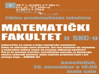 Ciklus predstavljanja fakulteta u SKC-u: Matematički fakultet